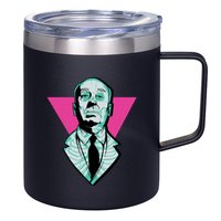 Hitchcock Neon Skull 12oz Stainless Steel Coffee Mug