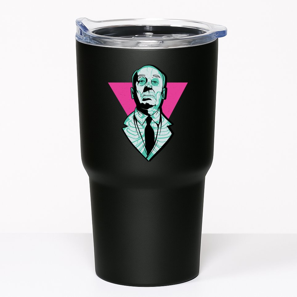 Hitchcock Neon Skull Tumbler