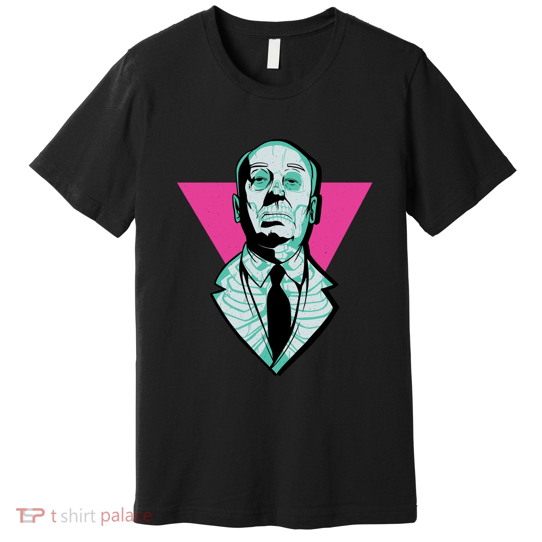 Hitchcock Neon Skull Premium T-Shirt