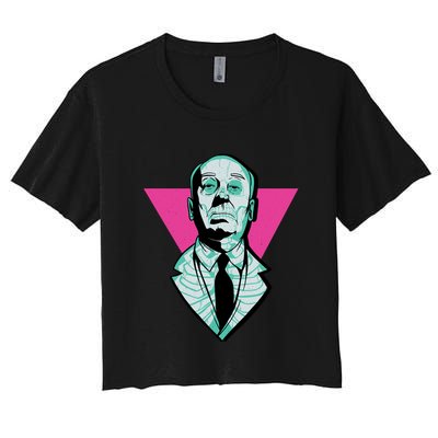 Hitchcock Neon Skull Crop Top