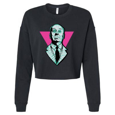 Hitchcock Neon Skull Cropped Pullover Crew