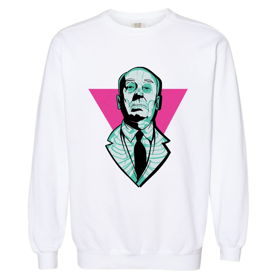 Hitchcock Neon Skull Garment-Dyed Sweatshirt