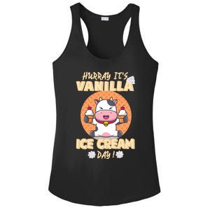 Hurray ItS Vanilla Ice Cream Day Funny Cow With Soft Ice Gift Ladies PosiCharge Competitor Racerback Tank