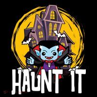 Haunt It Vampire Spooky Halloween Drawstring Bag