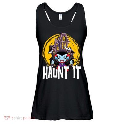 Haunt It Vampire Spooky Halloween Ladies Essential Flowy Tank