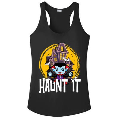 Haunt It Vampire Spooky Halloween Ladies PosiCharge Competitor Racerback Tank