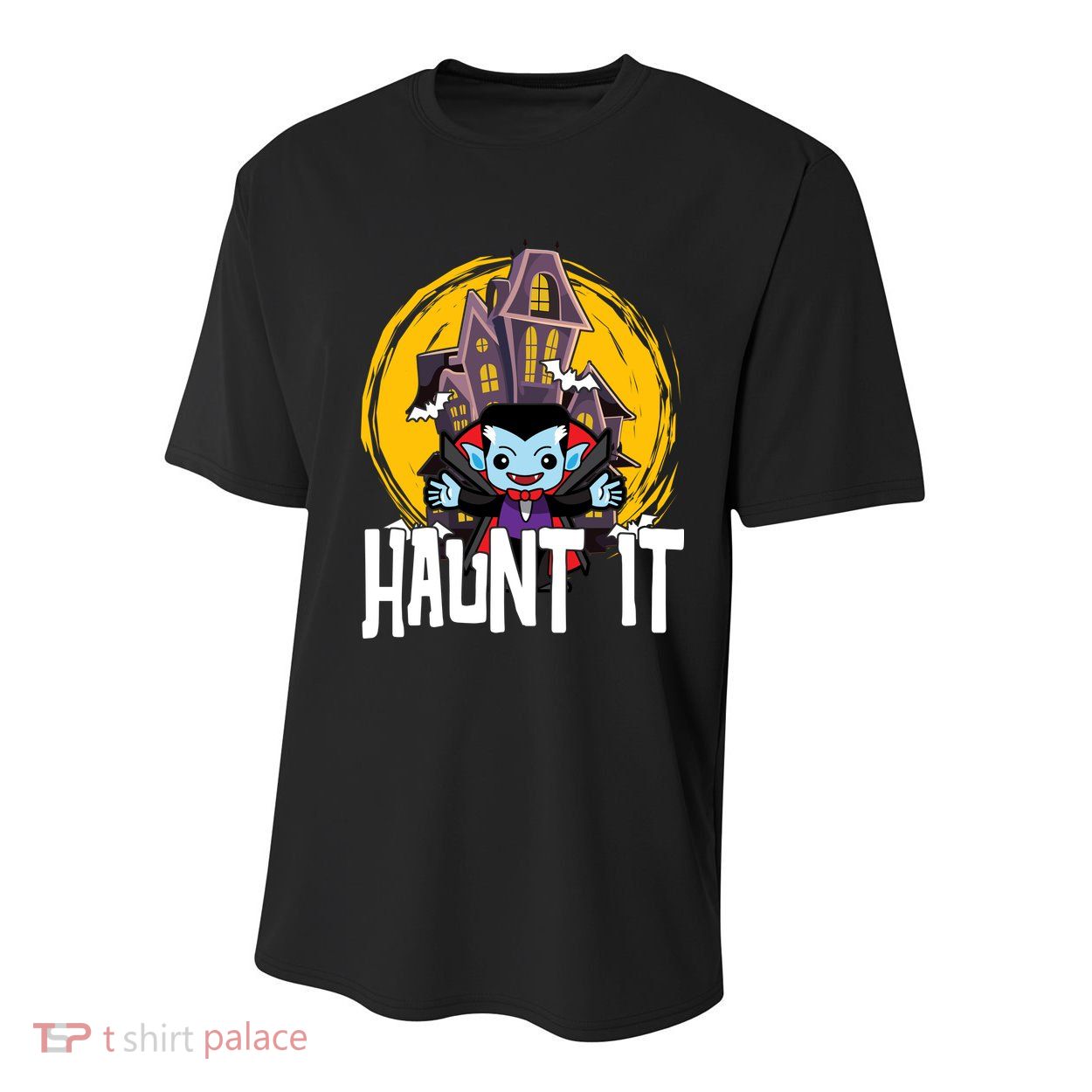 Haunt It Vampire Spooky Halloween Youth Performance Sprint T-Shirt