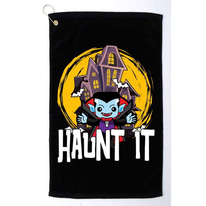 Haunt It Vampire Spooky Halloween Golf Towel