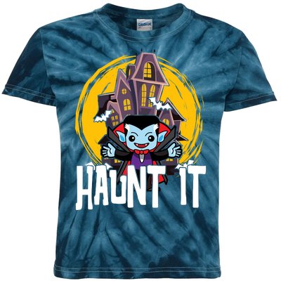 Haunt It Vampire Spooky Halloween Kids Tie-Dye T-Shirt