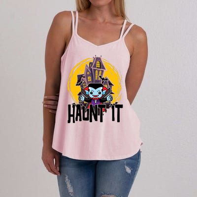 Haunt It Vampire Spooky Halloween Women's Strappy Tank