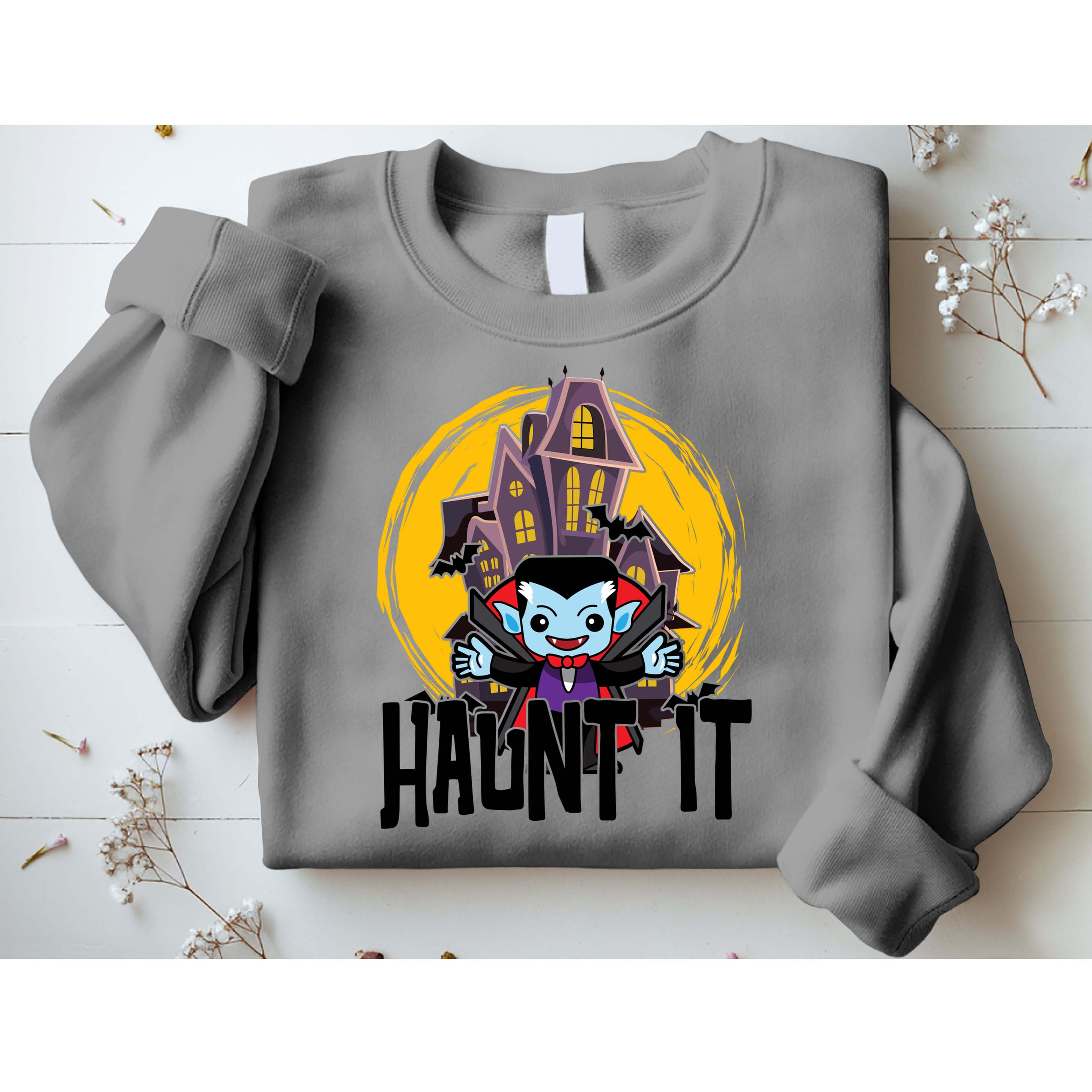 Haunt It Vampire Spooky Halloween Sweatshirt