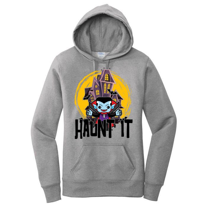 Haunt It Vampire Spooky Halloween Women's Pullover Hoodie