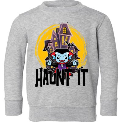 Haunt It Vampire Spooky Halloween Toddler Sweatshirt