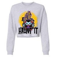 Haunt It Vampire Spooky Halloween Cropped Pullover Crew
