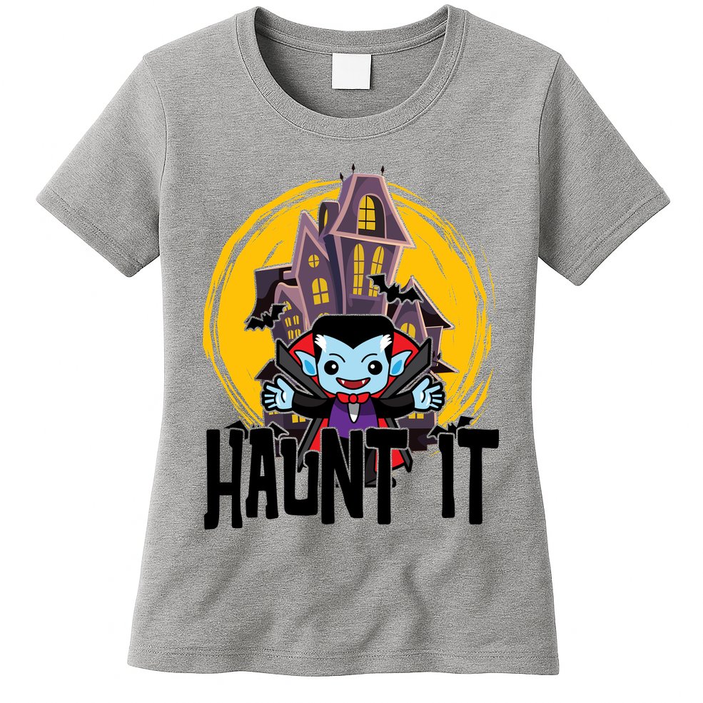 Haunt It Vampire Spooky Halloween Womens T-Shirt