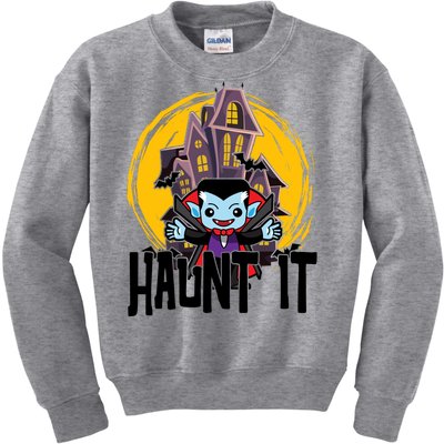 Haunt It Vampire Spooky Halloween Kids Sweatshirt