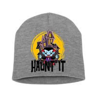 Haunt It Vampire Spooky Halloween Short Acrylic Beanie