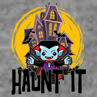 Haunt It Vampire Spooky Halloween Short Acrylic Beanie