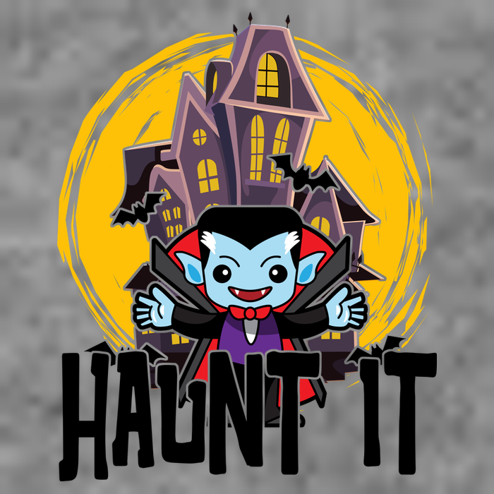 Haunt It Vampire Spooky Halloween Short Acrylic Beanie