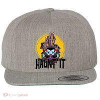 Haunt It Vampire Spooky Halloween Wool Snapback Cap