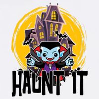 Haunt It Vampire Spooky Halloween Garment-Dyed Sweatshirt