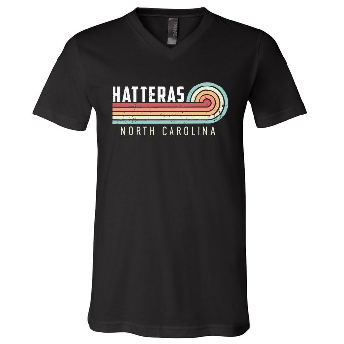 Hatteras Island Vintage North Carolina V-Neck T-Shirt