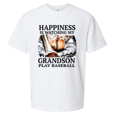 Happiness Is Watching My Grandson Play Baseball Sueded Cloud Jersey T-Shirt