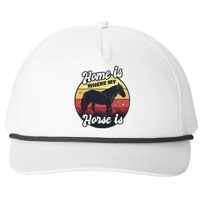 Home Is Where My Horse Is Snapback Five-Panel Rope Hat