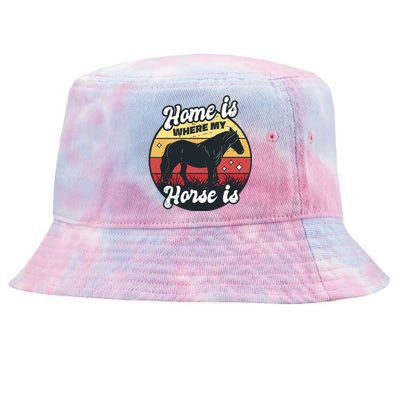 Home Is Where My Horse Is Tie-Dyed Bucket Hat