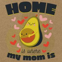 Home Is Where My Mom Is Pregnant Avocado Cotton Canvas Backpack