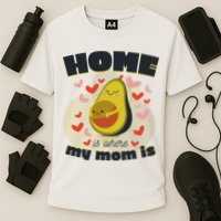 Home Is Where My Mom Is Pregnant Avocado Cooling Performance Crew T-Shirt