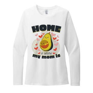 Home Is Where My Mom Is Pregnant Avocado Womens CVC Long Sleeve Shirt