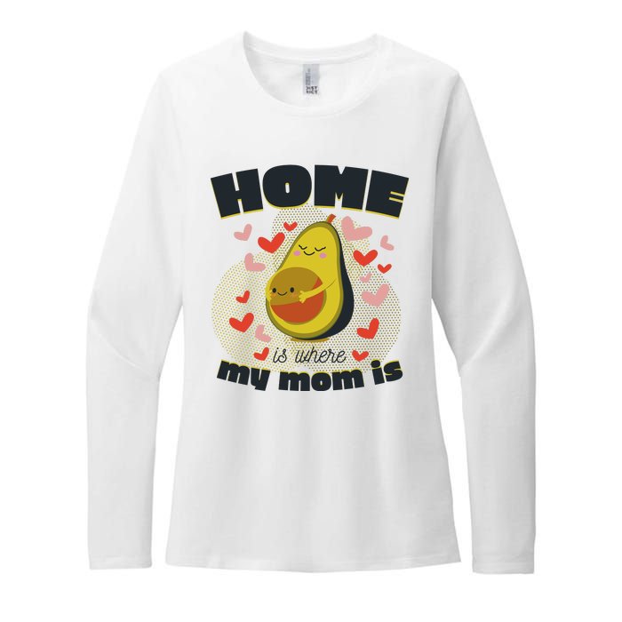 Home Is Where My Mom Is Pregnant Avocado Womens CVC Long Sleeve Shirt