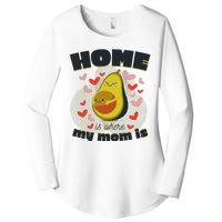 Home Is Where My Mom Is Pregnant Avocado Women's Perfect Tri Tunic Long Sleeve Shirt