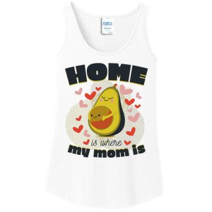 Home Is Where My Mom Is Pregnant Avocado Ladies Essential Tank