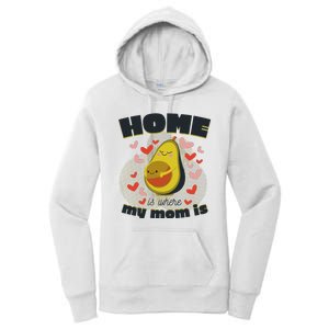 Home Is Where My Mom Is Pregnant Avocado Women's Pullover Hoodie