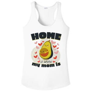 Home Is Where My Mom Is Pregnant Avocado Ladies PosiCharge Competitor Racerback Tank