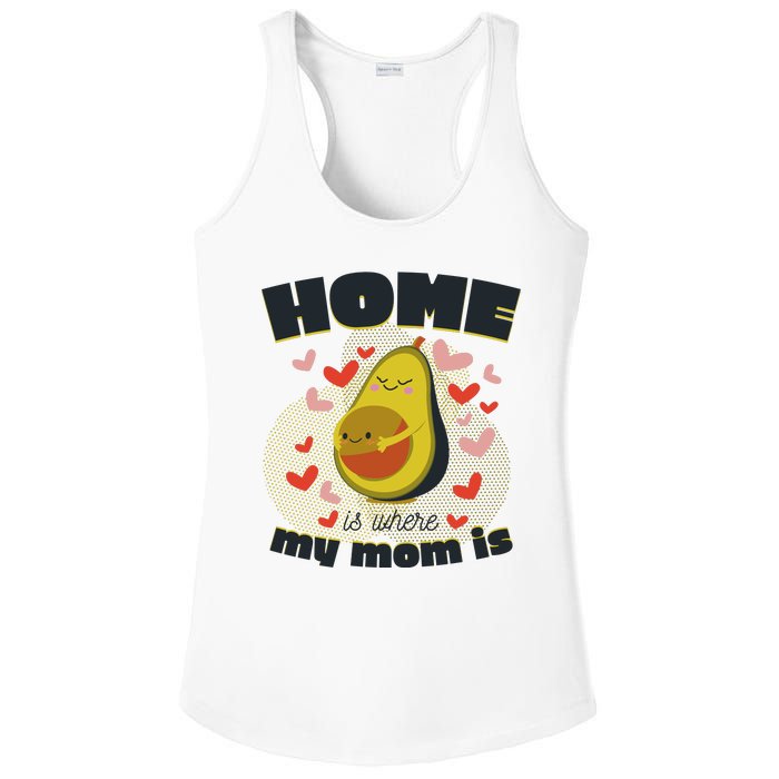 Home Is Where My Mom Is Pregnant Avocado Ladies PosiCharge Competitor Racerback Tank