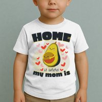 Home Is Where My Mom Is Pregnant Avocado Toddler T-Shirt