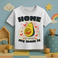 Home Is Where My Mom Is Pregnant Avocado Toddler T-Shirt
