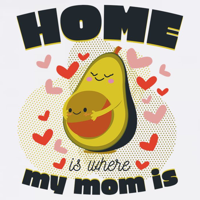 Home Is Where My Mom Is Pregnant Avocado Toddler T-Shirt