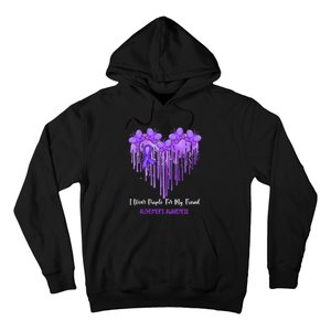 Heart I Wear Purple For My Friend Alzheimers Awareness Month Hoodie