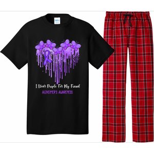 Heart I Wear Purple For My Friend Alzheimers Awareness Month Pajama Set