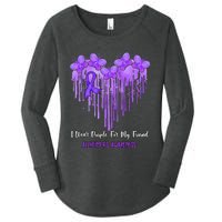 Heart I Wear Purple For My Friend Alzheimers Awareness Month Women's Perfect Tri Tunic Long Sleeve Shirt