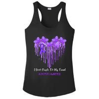 Heart I Wear Purple For My Friend Alzheimers Awareness Month Ladies PosiCharge Competitor Racerback Tank