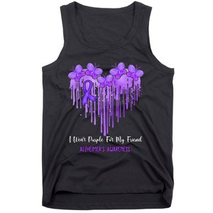 Heart I Wear Purple For My Friend Alzheimers Awareness Month Tank Top