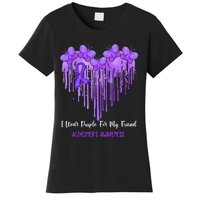 Heart I Wear Purple For My Friend Alzheimers Awareness Month Women's T-Shirt