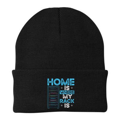 Home Is Where My Rack Is Funny Server Admin Knit Cap Winter Beanie