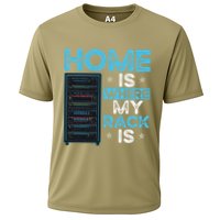 Home Is Where My Rack Is Funny Server Admin Cooling Performance Crew T-Shirt