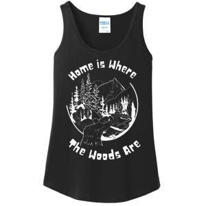 Home Is Where The Woods Are Gift For Nature Lovers Campers Ladies Essential Tank